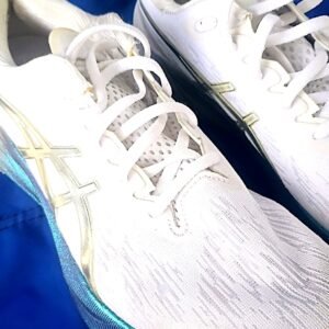 ASICS Novablast 3 Platinum White Silver Men's Shoes Sz 10.5