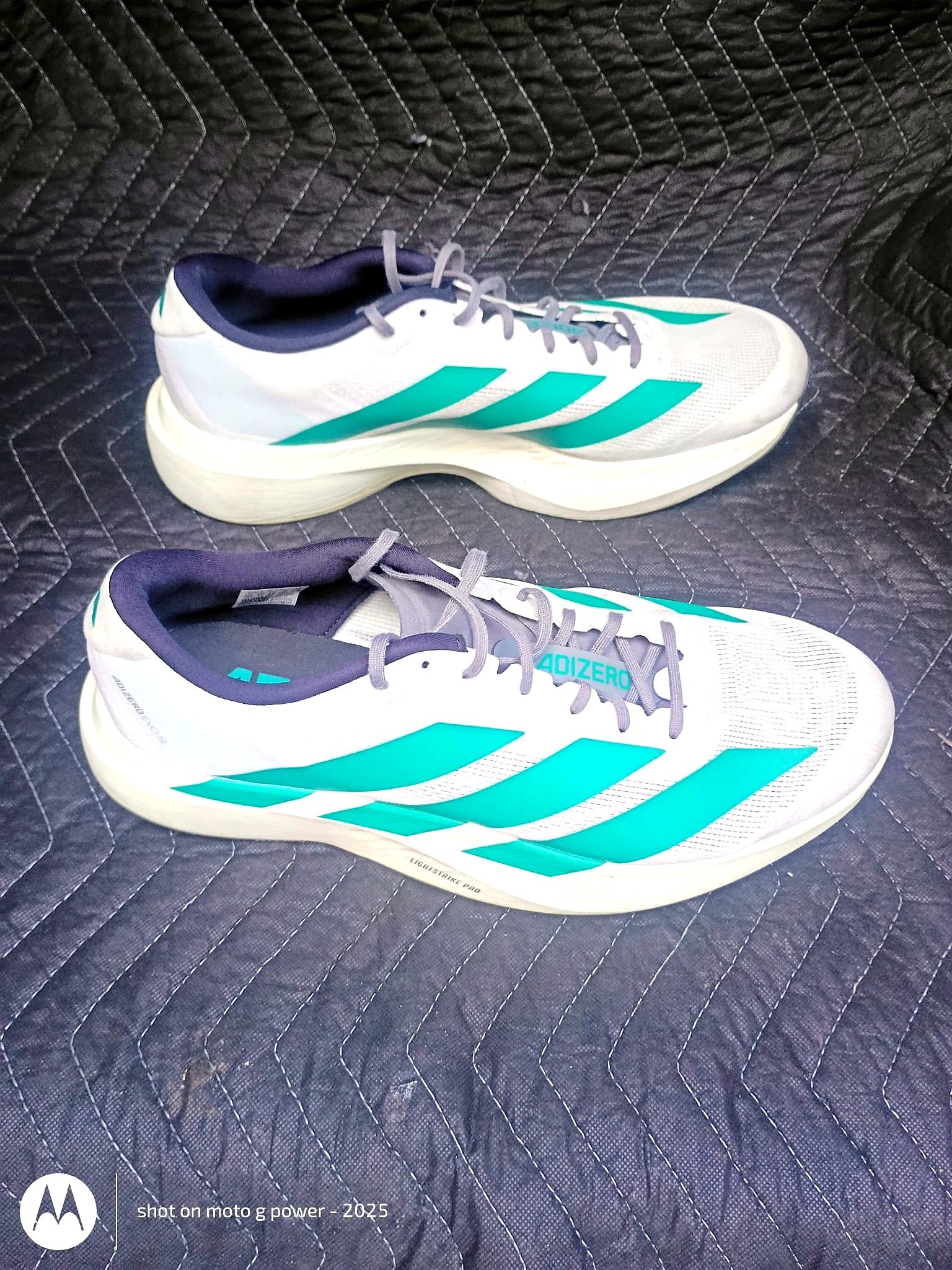 Adidas Adizero SL2 Lightstrike Pro White Teal Men's Running Shoes - Imagen 4